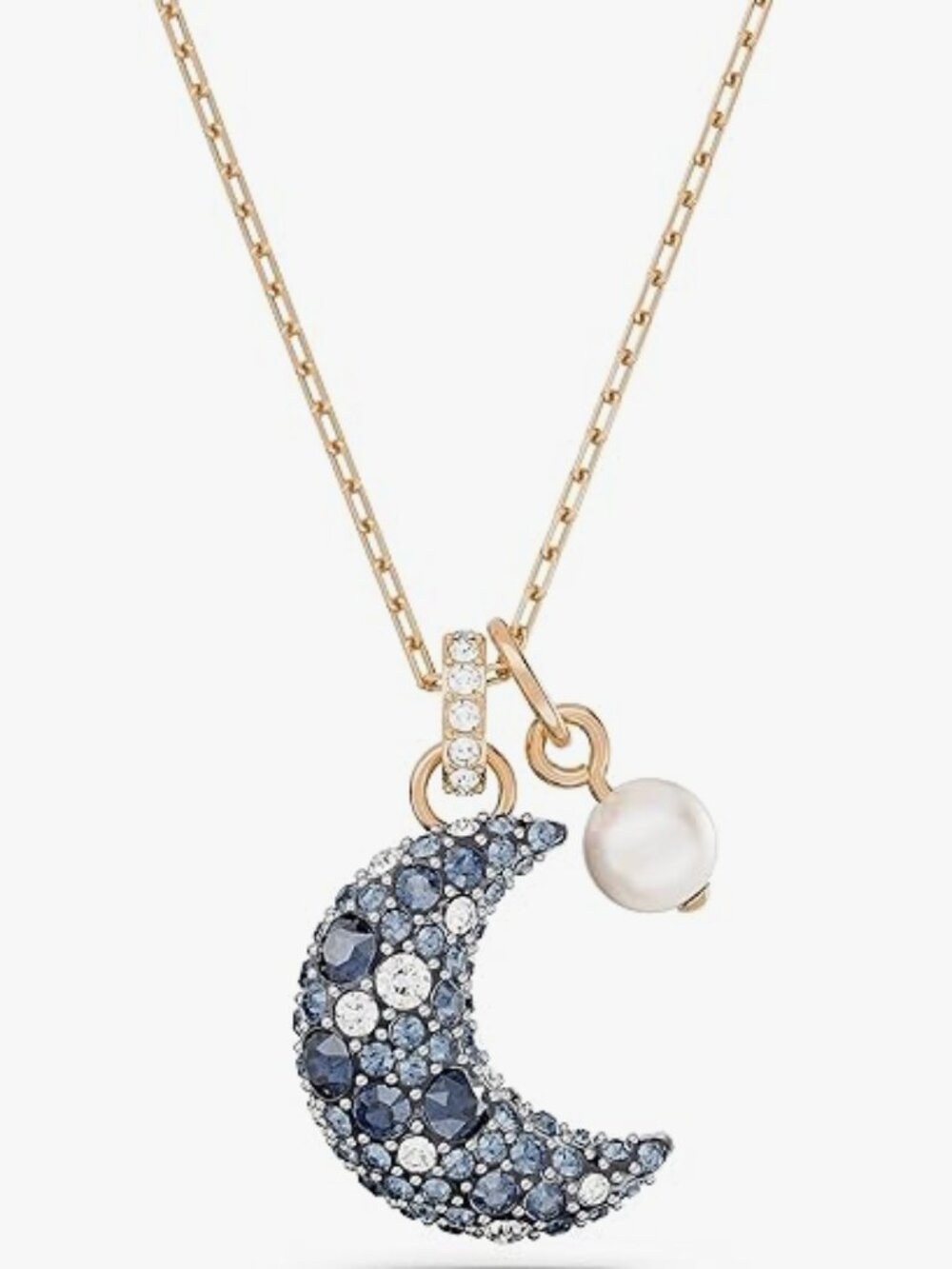 Swarovski Luna Crystal Jewelry Collection Sublima Blue Moon Pendant Necklace